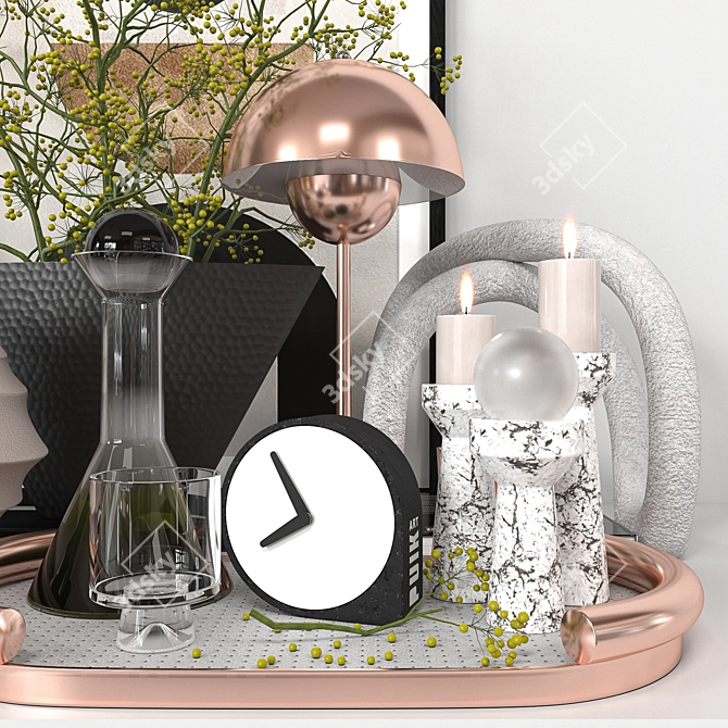 Modern Decor Set Vray Render 3D model image 3