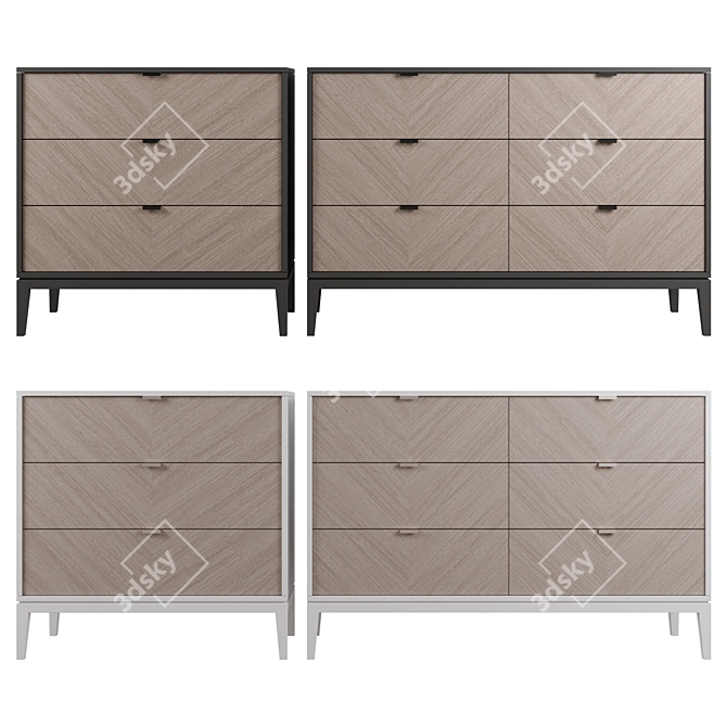 Fjord Ellipse Chest 6 Drawers 3D model image 3