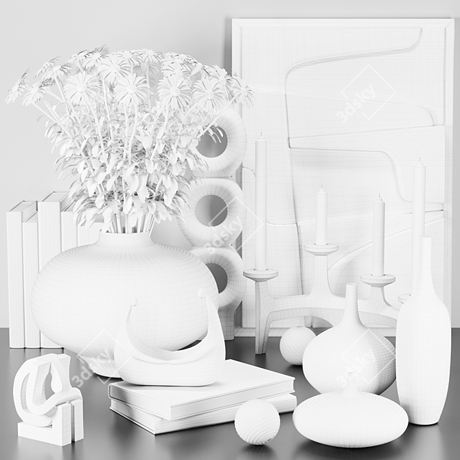 Daisy Delight Decor Set 3D model image 7