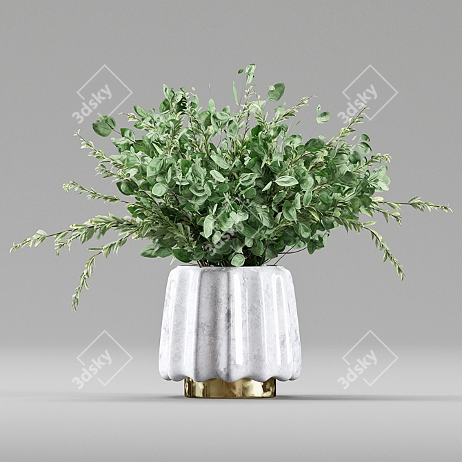 Pampas & Branches Bouquet Set 3D model image 3