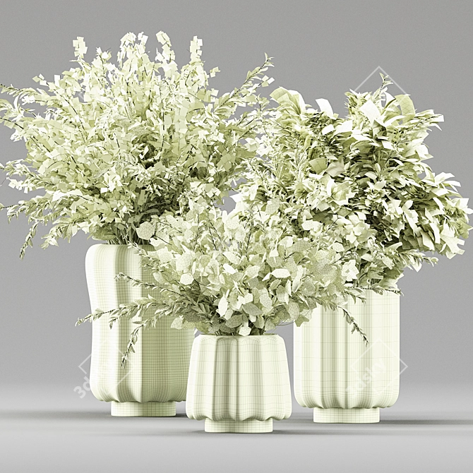 Pampas & Branches Bouquet Set 3D model image 5