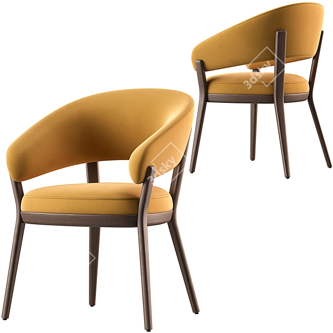Modern Ray Dining Chair Online 3D model image 3