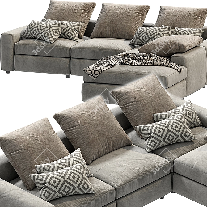 Refined Poliform DUNE Sofa 3D model image 3