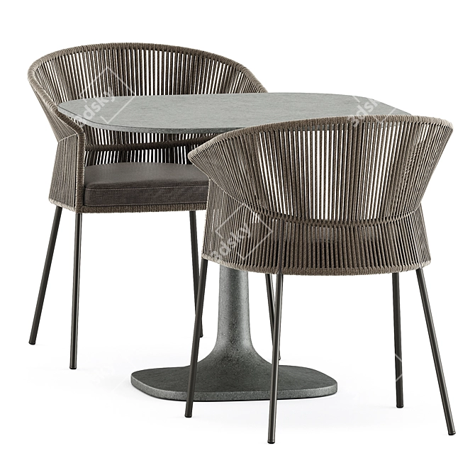  Modern Outdoor Furniture Set 3D model image 3