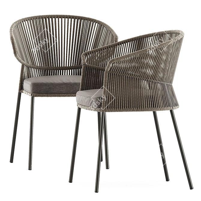  Modern Outdoor Furniture Set 3D model image 4