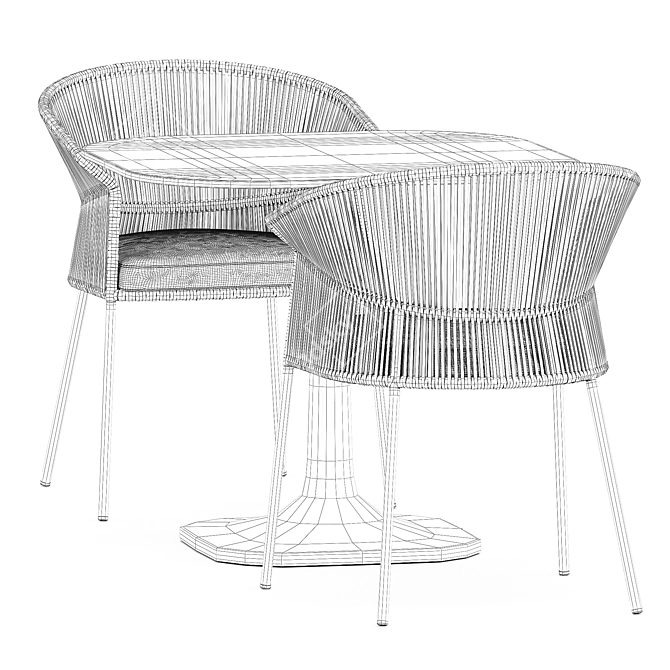  Modern Outdoor Furniture Set 3D model image 5