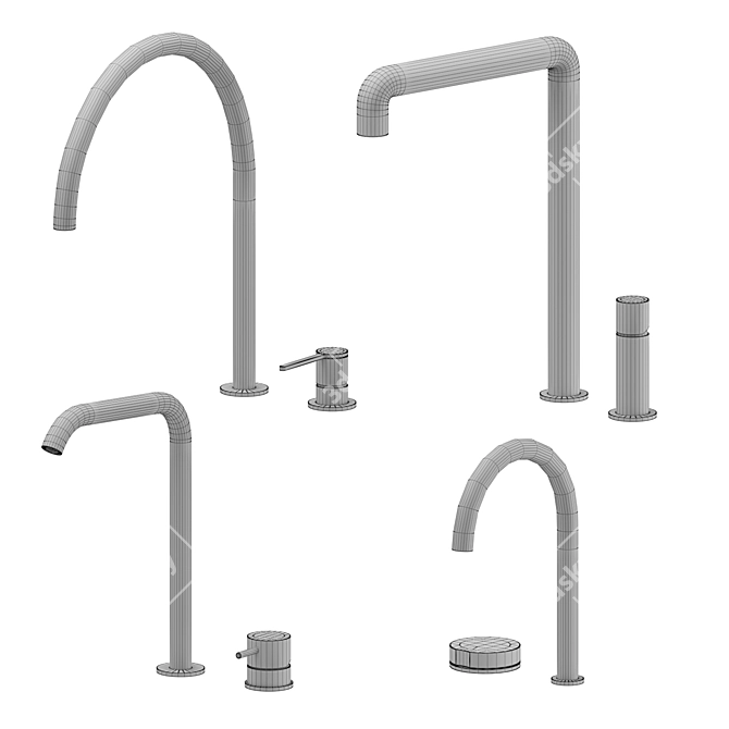 Kitchen Faucets CEA Mixer Bundle 3D model image 6