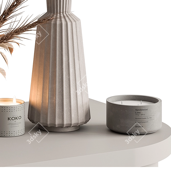  Rustic Plant and Vase Décor 3D model image 4