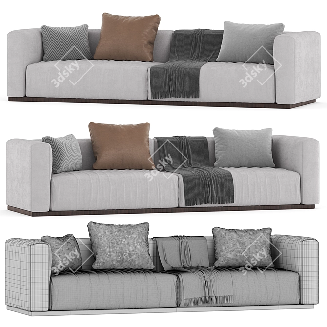 Flexform Lario Sofa 2 Seats 3D model image 2