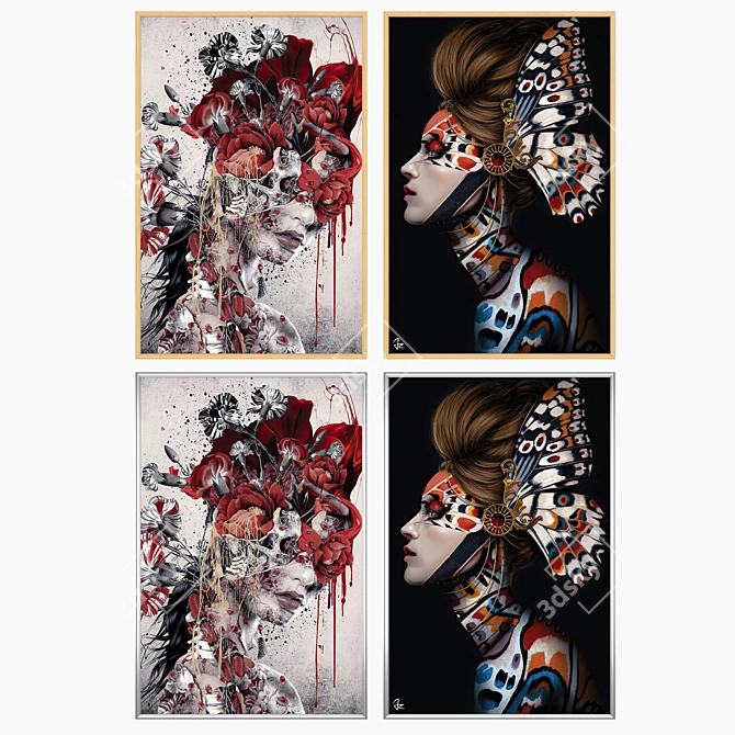 Artwork Set with Multi-frame Options 3D model image 3