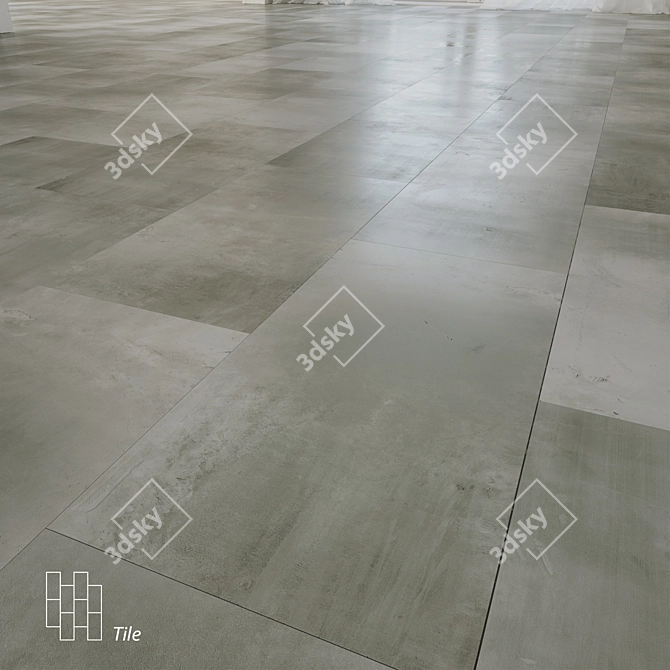 Stone Gray Flooring Texture Pack 3D model image 1