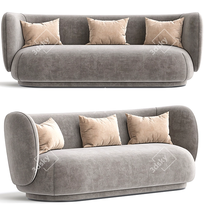 Modern 3D Rico Sofa Model 3D model image 1