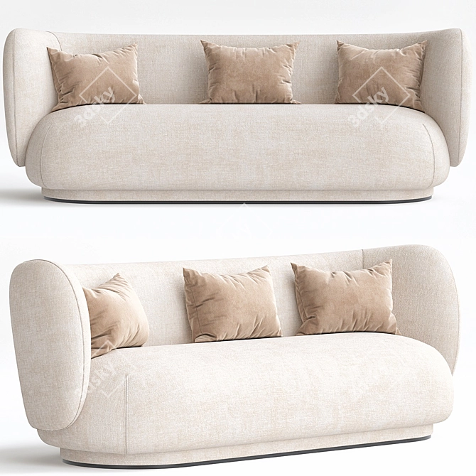 Modern 3D Rico Sofa Model 3D model image 2