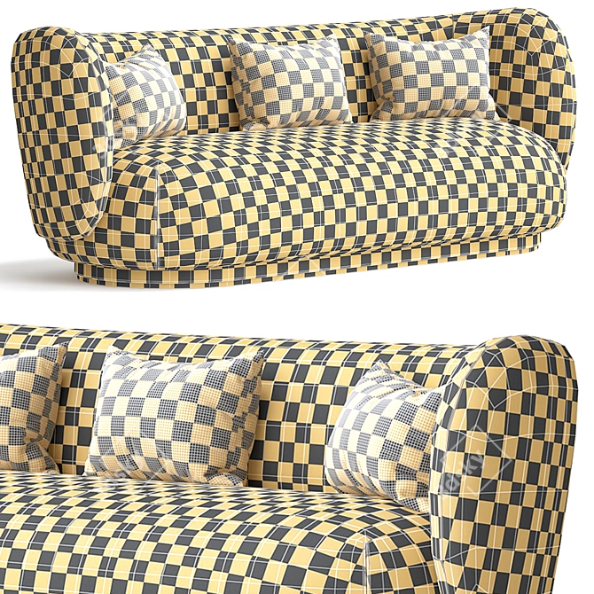 Modern 3D Rico Sofa Model 3D model image 3