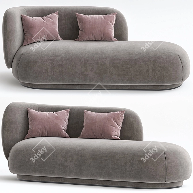 Rico Boucle Sofa 3D Model 3D model image 1