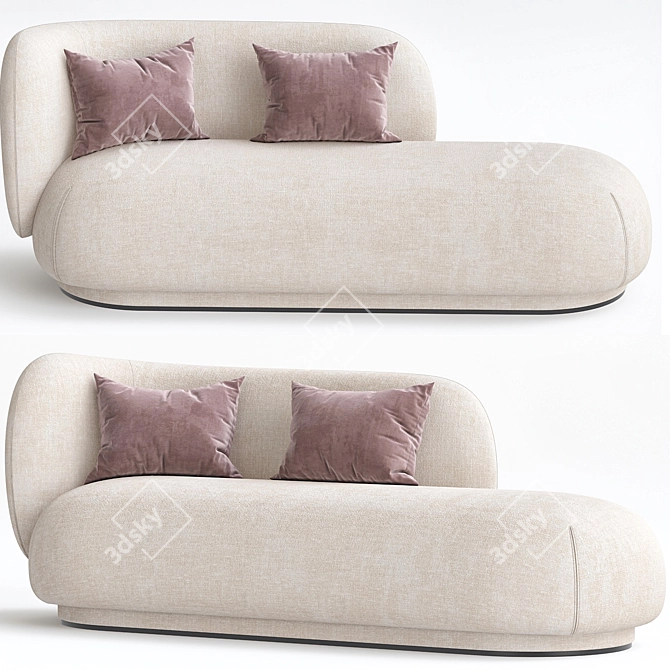 Rico Boucle Sofa 3D Model 3D model image 2