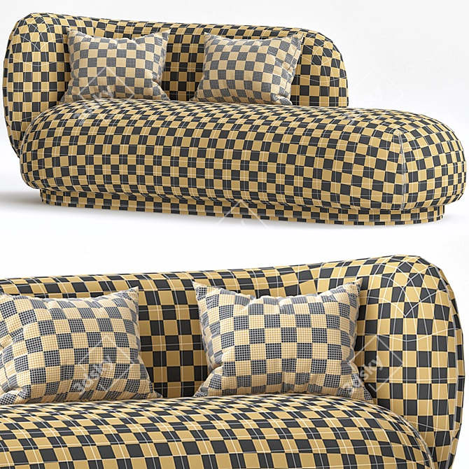 Rico Boucle Sofa 3D Model 3D model image 3