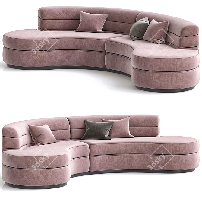 Realistic 3D Sofa Model Max FBX 3D model image 1
