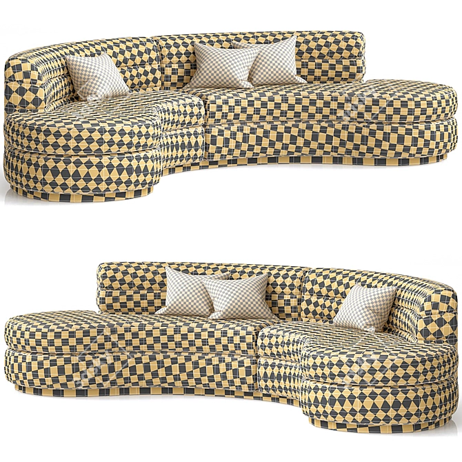 Realistic 3D Sofa Model Max FBX 3D model image 3