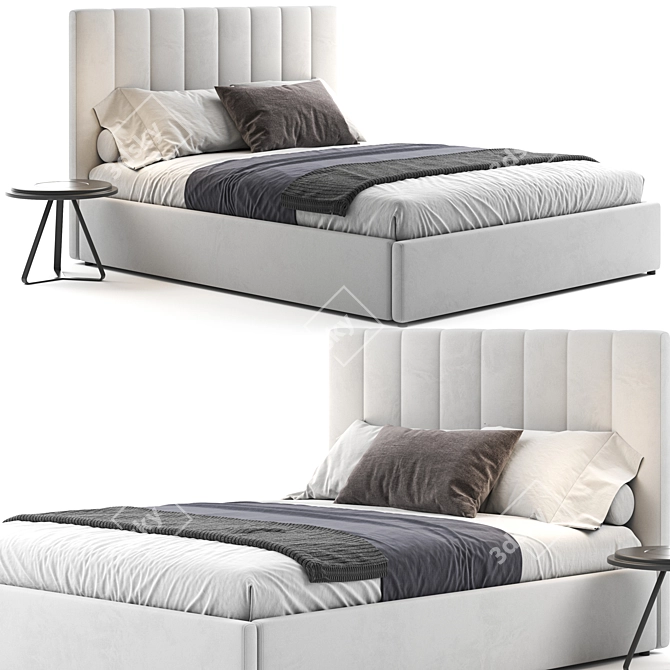 Minimalist Low Profile Bed - 2017 3D model image 1