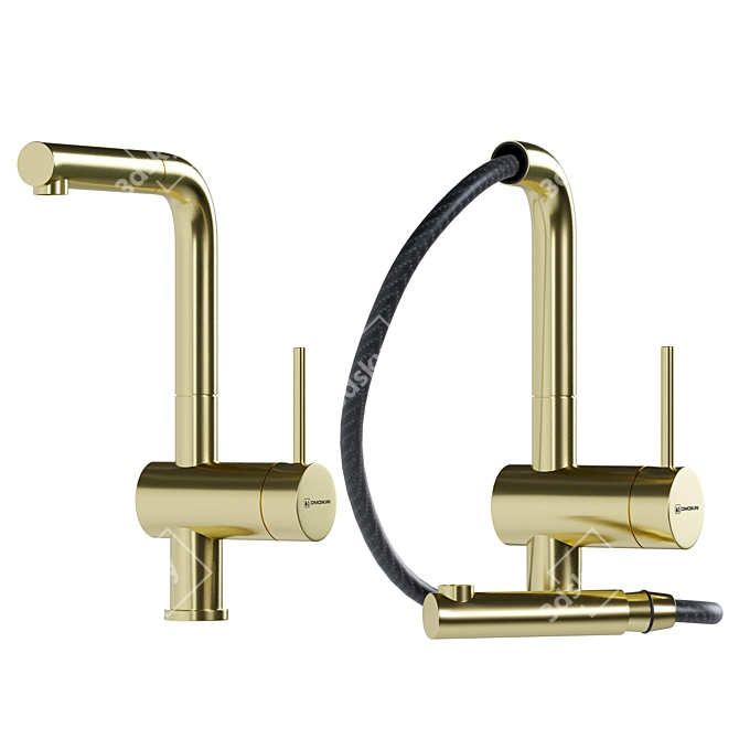 Sleek AKASHI-S Mixer with Smoothed OBJ 3D model image 2