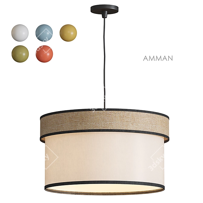 AMMAN Suspension Light Fixture Corep 3D model image 1