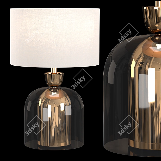 Elegant Bell Jar Table Lamp 3D model image 1