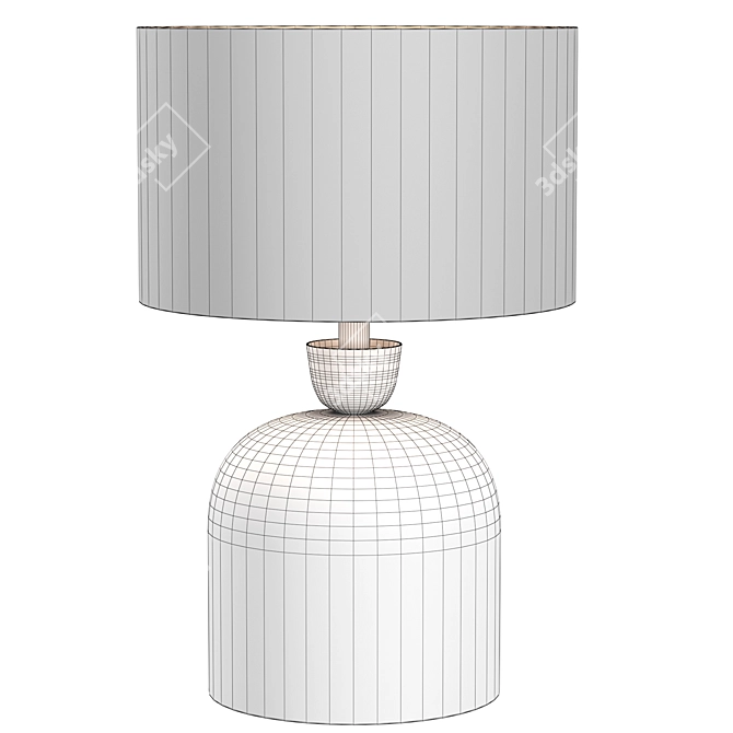 Elegant Bell Jar Table Lamp 3D model image 5