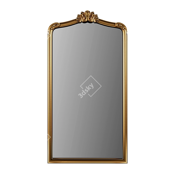 Elegant Filigree Floor Mirror by Pottery Barn 3D model image 1