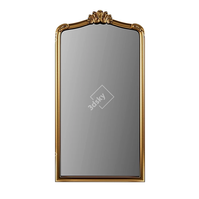 Elegant Filigree Floor Mirror by Pottery Barn 3D model image 4