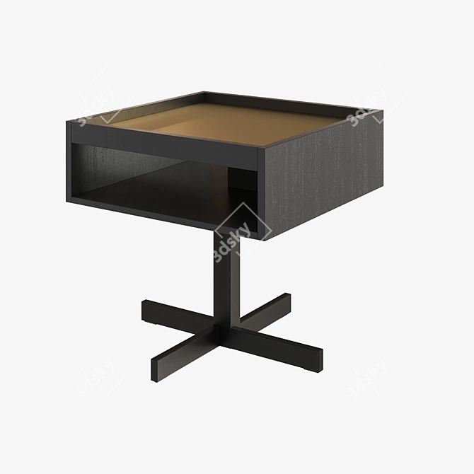 Elegant Minotti bedside table 3D model image 2