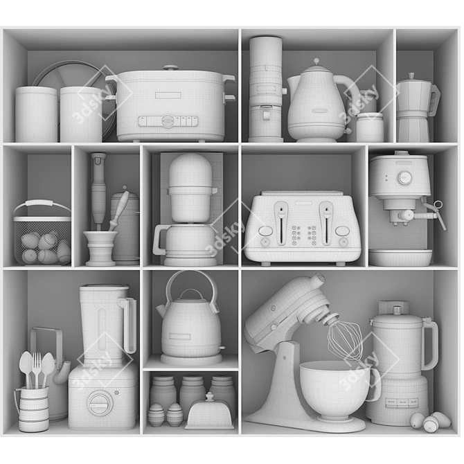 Versatile Kitchen Appliance Set 3D model image 5