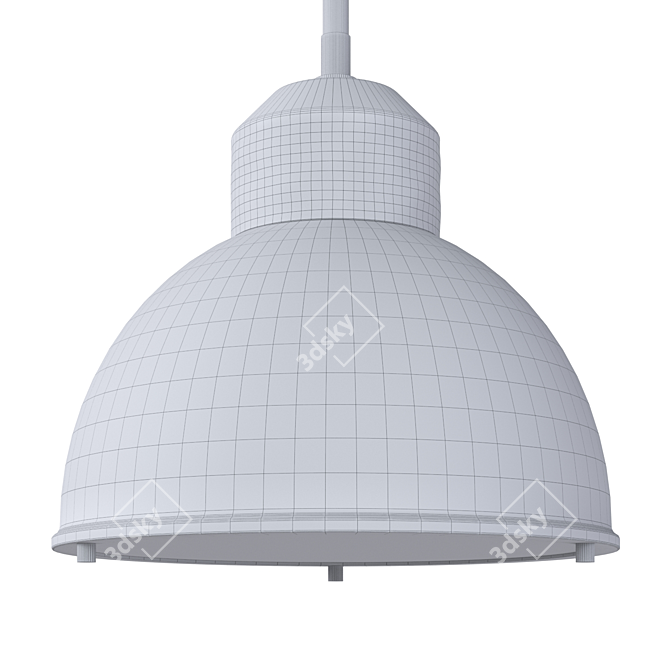 Rustic Metal Pendant Light 3D model image 4