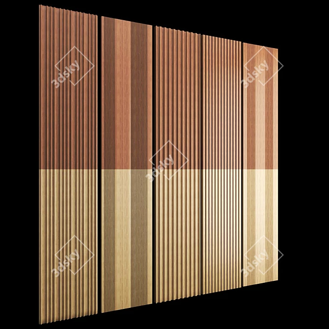 3D Panel Set with UVW Mapping 3D model image 3