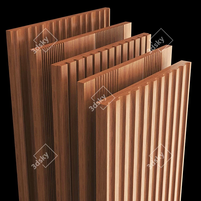3D Panel Set with UVW Mapping 3D model image 4