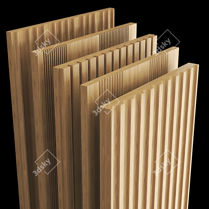 3D Panel Set with UVW Mapping 3D model image 5