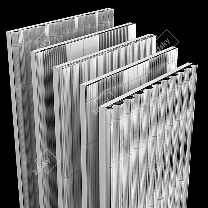 3D Panel Set with UVW Mapping 3D model image 6