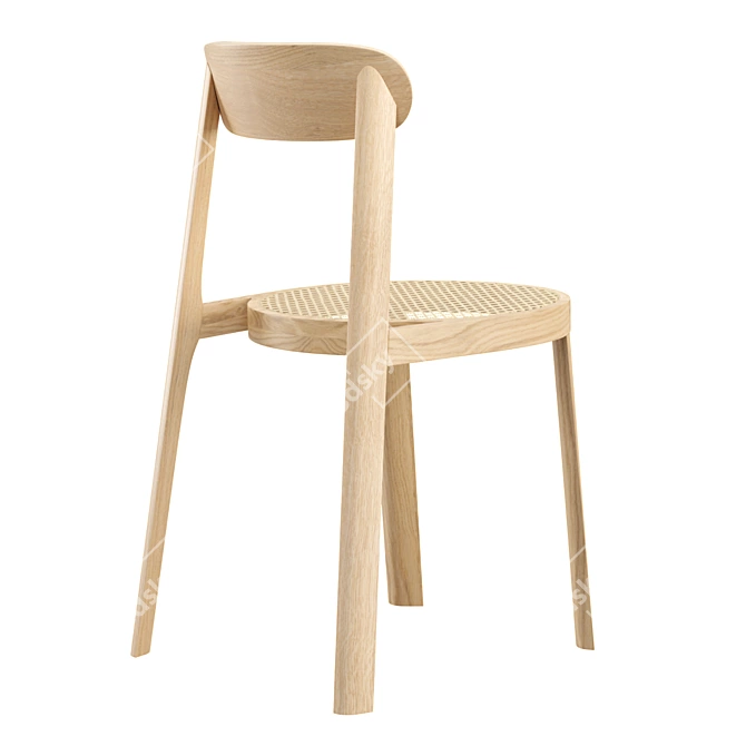 Brulla Stackable Wooden Chair 3D model image 6