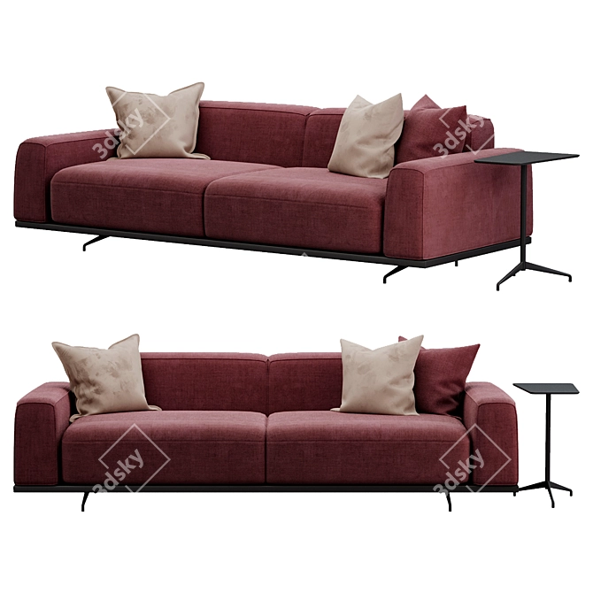 Mod Giorno Sofa, Contemp Loft 3D model image 1