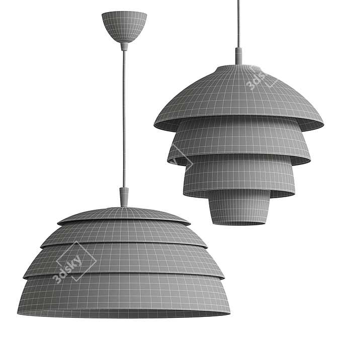 Elegant Belid Pendant Light Deployment 3D model image 4