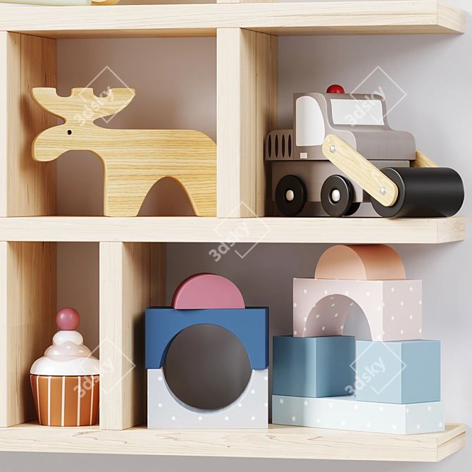Jabadabado Bunny & Elephant Shelves 3D model image 5