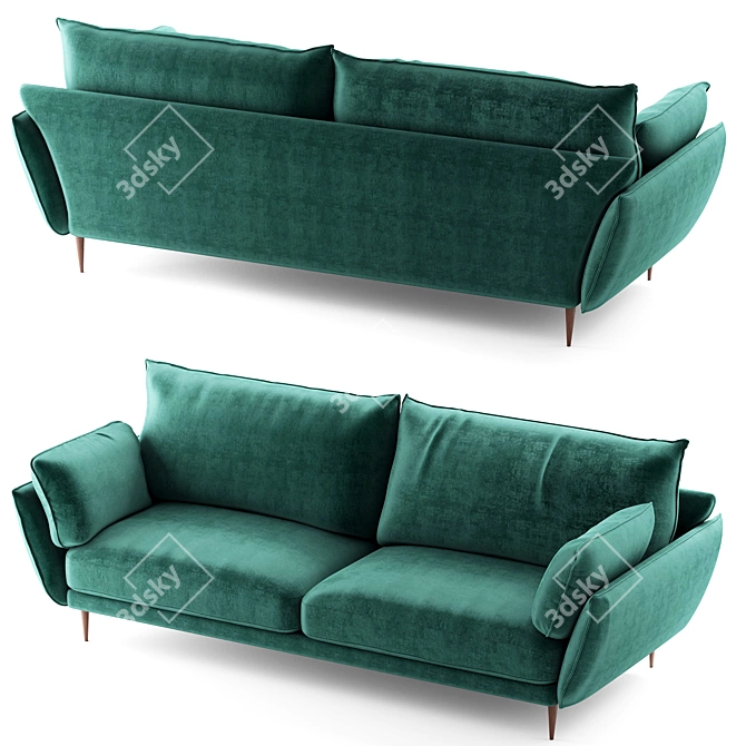 Emerald Happy Sofa Bed 3D model image 2