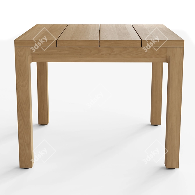 RHODES TEAK SIDE TABLE - Elegant Minimalist Design 3D model image 2