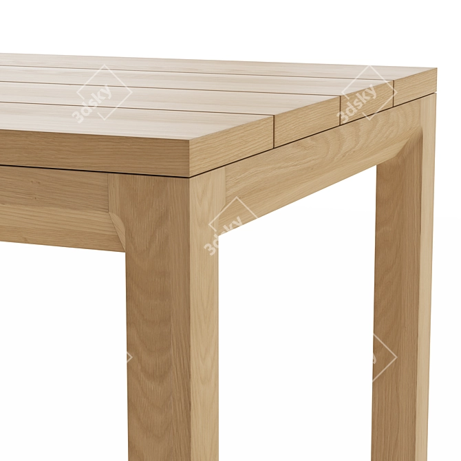 RHODES TEAK SIDE TABLE - Elegant Minimalist Design 3D model image 3