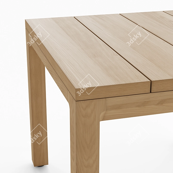 RHODES TEAK SIDE TABLE - Elegant Minimalist Design 3D model image 4