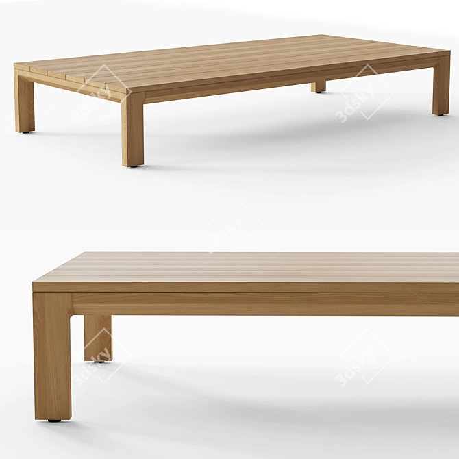 RHODES Teak Coffee Table | 66 3D model image 1