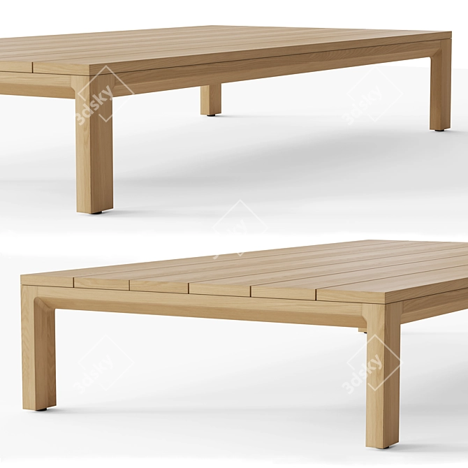 RHODES Teak Coffee Table | 66 3D model image 2