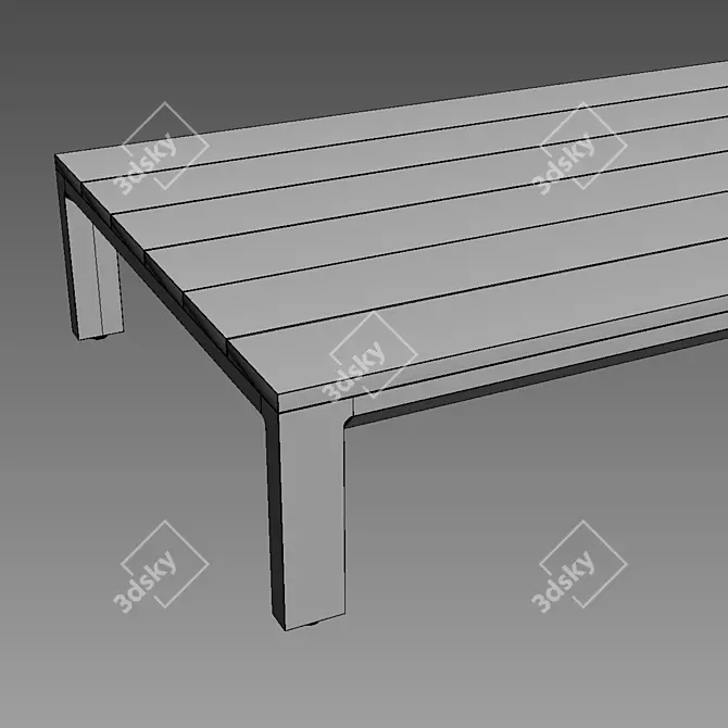 RHODES Teak Coffee Table | 66 3D model image 3