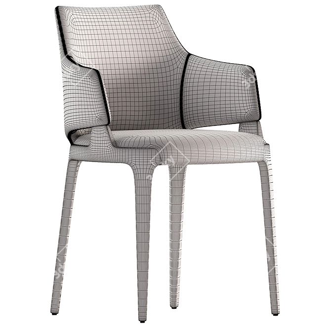 Minimalist Velis Dining Chair 3D model image 5