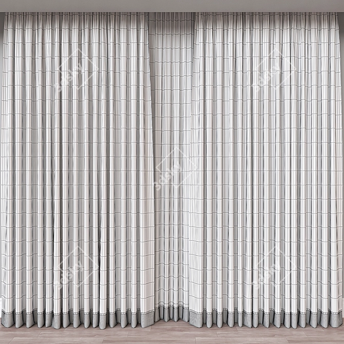 Render-Ready Curtain Model Export Pack 3D model image 4